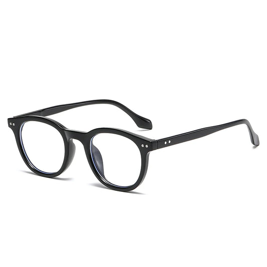 Montures de lunettes d'ordinateur ovales tendance pour femmes, vintage, transparentes, bloquant la lumière bleue, lunettes pour hommes, monture optique rétro à rivets