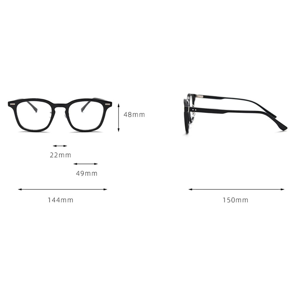 Peekaboo clear lens retro glasses frame for men TR90 korean style square glasses for women acetate high quality light weight