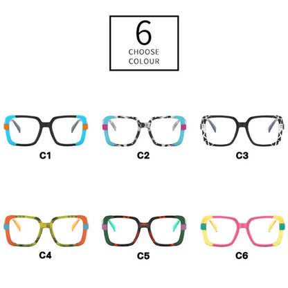 SHAUNA Square Women Fashion Colorful Glasses Frame Clear Anti Blue Light Men Optical Eyewear