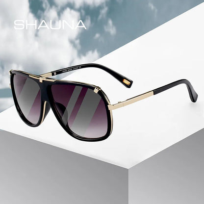 SHAUNA Retro Men Square Sunglasses Brand Designer Fashion Women Gradient Lens Glasses UV400