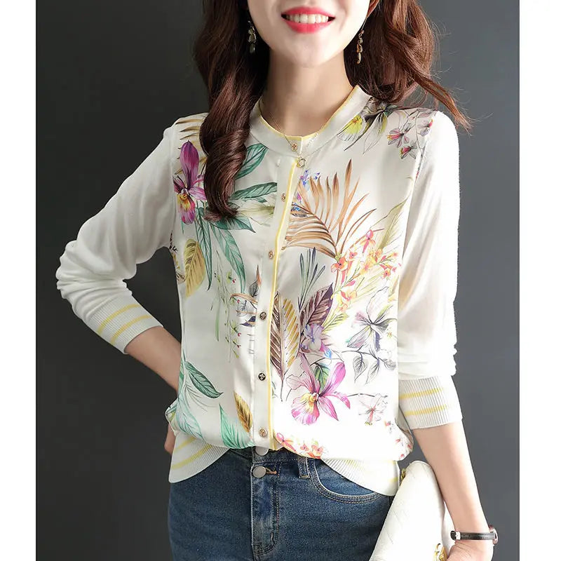 New elegant Soft Knit bottoming shirts Sweater cardigans Spring Summer Casual sweater Tees Basic shirts knitted Tops