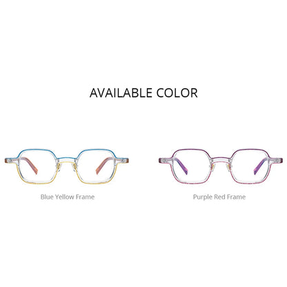 HEPIDEM Powder Acetate Glasses Men Matte Vintage Retro Polygon Eyeglasses Women Spectacles Eyewear 9309