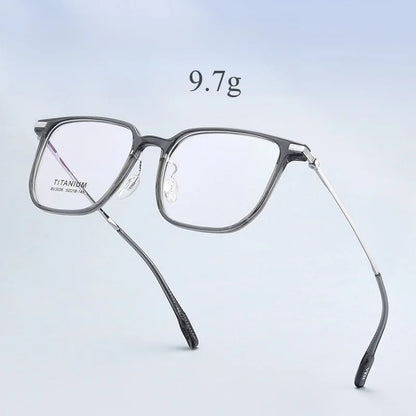 MOMOJA New Ultra Light And Fashionable Square Pure Titanium Men's Eyeglass frame Optical Prescription Gglasses For WomenBV3006B