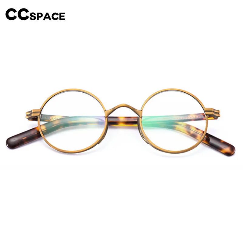 54604 Retro Titanium Round Frame Reading Glasses Men Alloy Glasses Frame Fashion Male Square Eye Myopia Prescription Eyeglasses