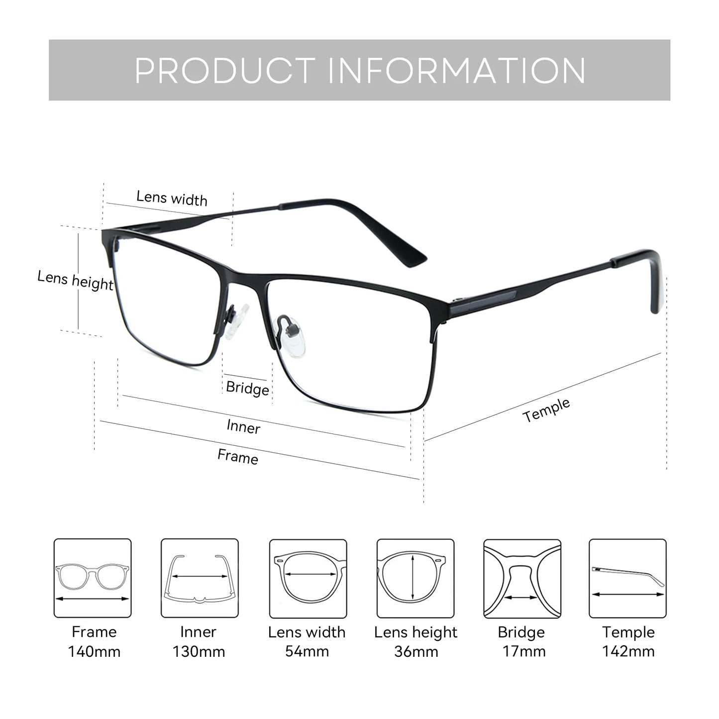 ZENOTTIC 2024 Men Titanium Alloy Optical Glasses Frame Fashion Male Square Eyewear Ultralight Metal Non-Prescription Eyeglasses