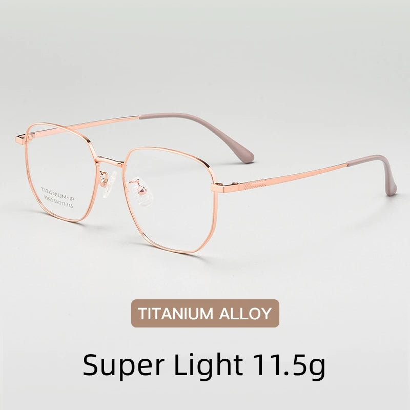 MOMOJA New Fashion Eyewear Ultra Light Retro Titanium Eyeglasses Myopia Optical Prescription Glasses Frame For Women 98660A