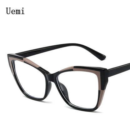 New Fashion Anti Blue Light Cat Eye Glasses For Women Men Retro Frame Reading Computer Clear Lens Simple Female Eyeglasses