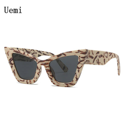 New Fashion Brand Designer Oversized Sunglasses For Women Men Cat Eye Modern Retro Sun Glasses Ins Trending Shades UV400 Eyeglas