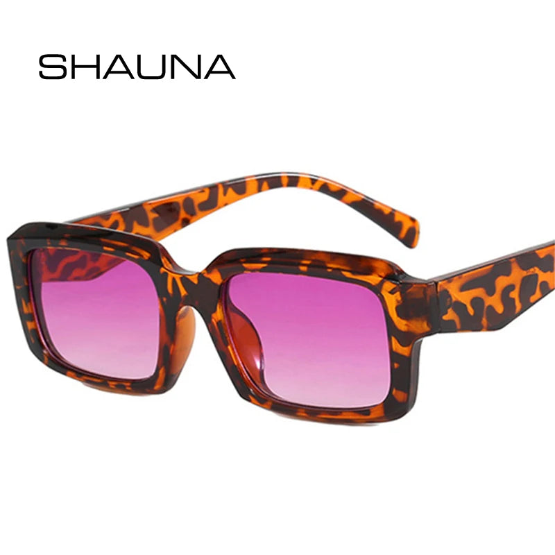 SHAUNA Fashion Square Women Gradient Sunglasses Shades UV400