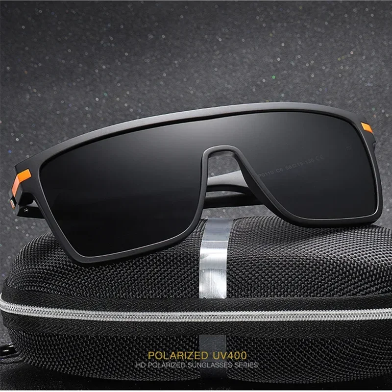 Polarized Sunglasses For Men Oversize Square Anti UV400 Male Mirror Sun Glasses Original Driving Goggles Women zonnebril