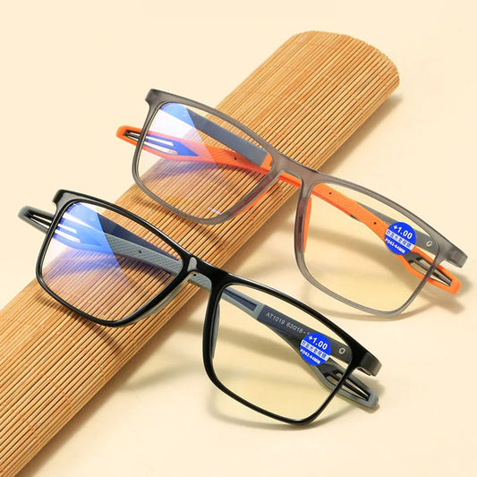 Fashion TR90 Light Sports Anti Blue Light Presbyopia Reading Glasses Women Male Elderly Reading Eye Protection Sports Anti Slip