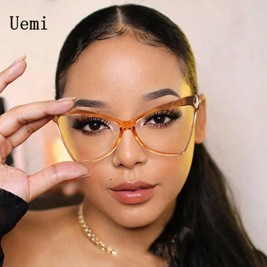 New Fashion Cat Eye Women Anti Blue Light Glasses TR90 Retro Clear Ladies Eyeglasses Computer Reading Luxury Designer Wholesale