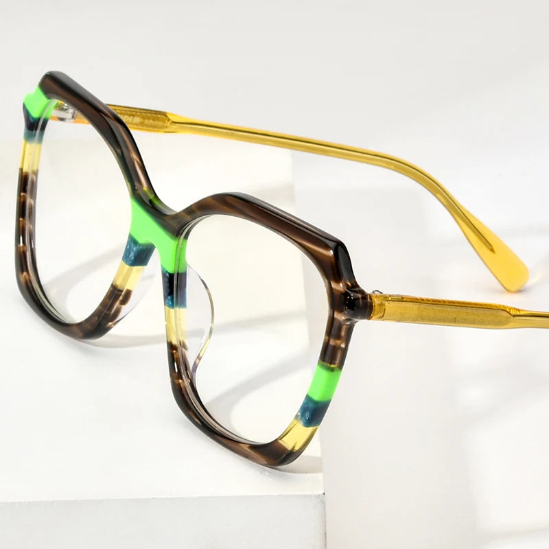 Monture de lunettes en acétate multicolore HEPIDEM pour femmes 2023 Nouvelles lunettes œil de chat Lunettes Cateye Lunettes 9278