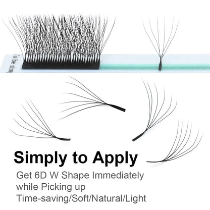 NAGARAKU 3D 4D 5D 6D W-Form Vorgefertigte Fans Automatische Blüte Wimpernverlängerung Natürliches weiches Licht Volle Dichte