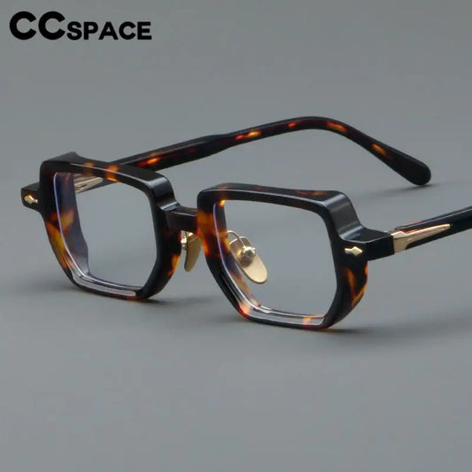 56991 Lady Retro Top Quality Spring Hinge Glasses Frame Brand Design Acetate Optical Spectacle Frame Men Luxury Rivet Glasses