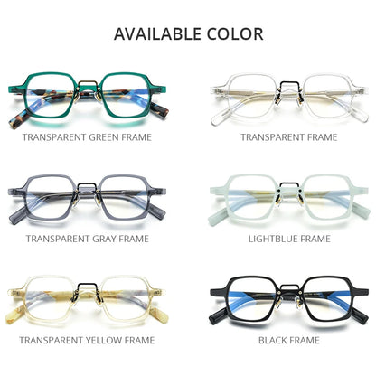 HEPIDEM Acetate Eyeglasses Men 2022 Vintage Retro Square Glasses Frame Women Spectacles Eyewear 9196