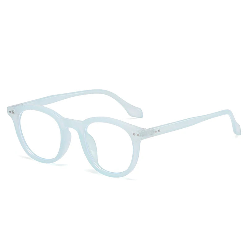 Montures de lunettes d'ordinateur ovales tendance pour femmes, vintage, transparentes, bloquant la lumière bleue, lunettes pour hommes, monture optique rétro à rivets