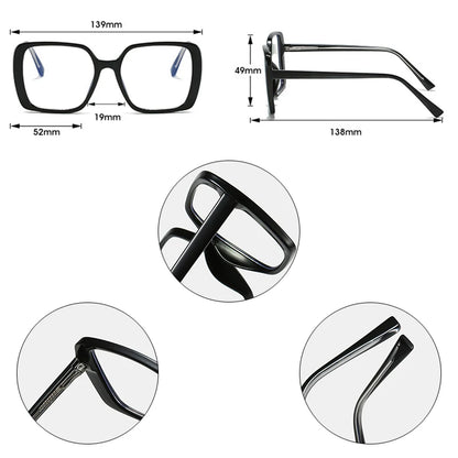 SHAUNA Retro Square Clear Anti-blue Light Eyewear Women Double Color Glasses Frame Fashion TR90 Spring Hinge Men Optical Frame