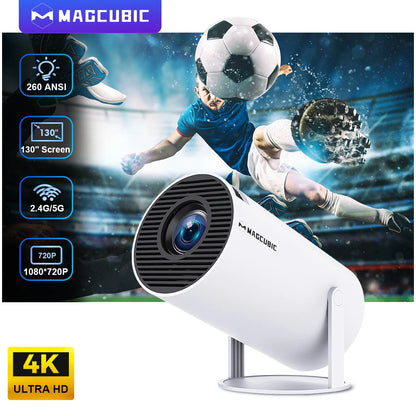 Projecteur Magcubic Android 11 4K 1280*720P HY300 Double Wifi 260ANSI 180°flexible BT5.0 Cinéma Extérieur Portable Projetor HY300 Pro