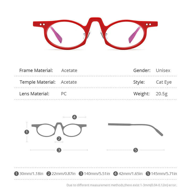 HEPIDEM Acetate Glasses Women 2022 Vintage Retro Small Oval Eyeglasses Frame Men Spectacles Eyewear 9186