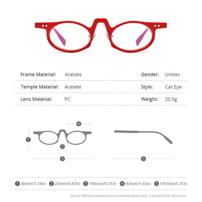 HEPIDEM Acetate Glasses Women 2022 Vintage Retro Small Oval Eyeglasses Frame Men Spectacles Eyewear 9186