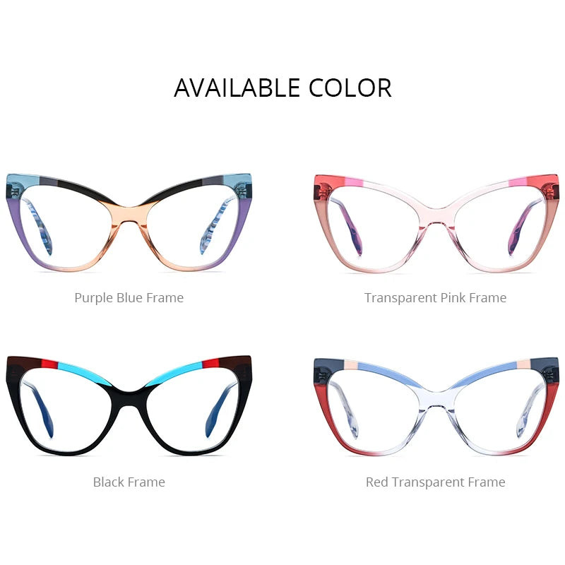 HEPIDEM Multicolor Acetate Glasses Women Designer Cat Eye Eyeglasses Ladies Cateye Spectacle Eyewear 9251