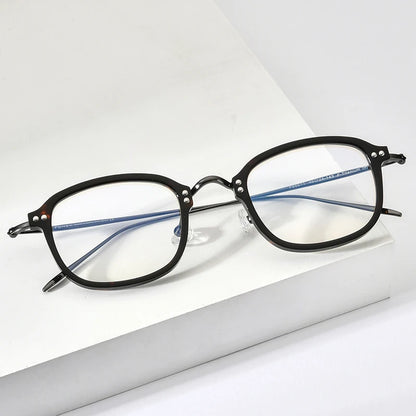 FONEX Acetat Titan Brille Männer 2021 Neue Retro Quadratische Brillen Rahmen Frauen Brillen F85671