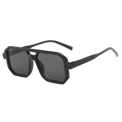 Vintage Sonnenbrille Damen Großer Rahmen Retro Quadrat Doppelsteg Sonnenbrille Gelb Braun Ausgefallene Brille Oculos De Sol Feminino