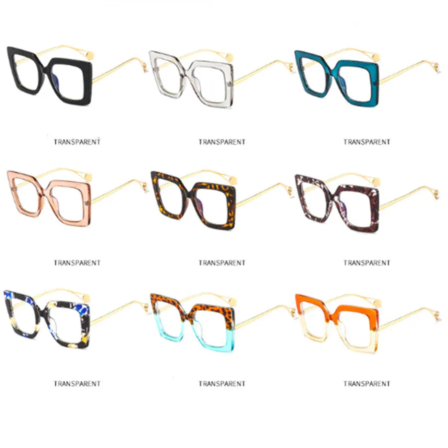 Fashion Women Square Blue Light Glasses Oprawki Okularowe Damskie Glass Frame Retro Clear Reading Computer Eyeglasses Unisex