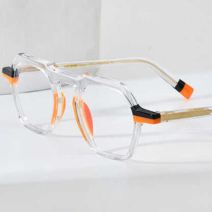 HEPIDEM Multicolor Acetate Glasses Men Retro Square Eyeglasses Frame Women Spectacles Eyewear 9221