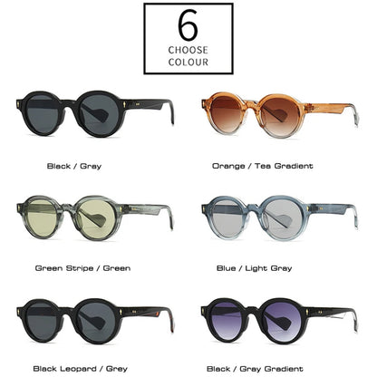 SHAUNA Retro Round Women Sunglasses Shades UV400 Fashion Punk Rivets Men Gradient Shades UV400 Brand Designer Sun Glasses