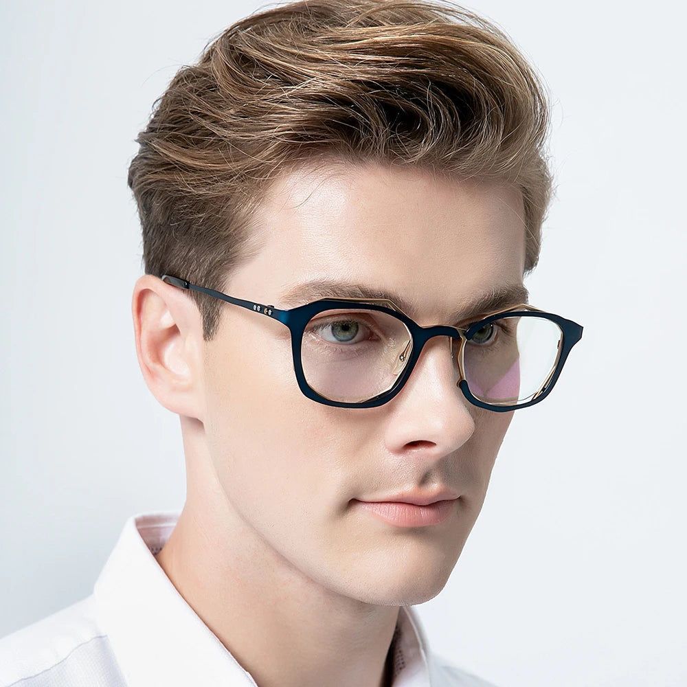 FONEX Lunettes en titane pur pour hommes Rétro Vintage 2022 Nouvelles lunettes à monture carrée Lunettes F85729