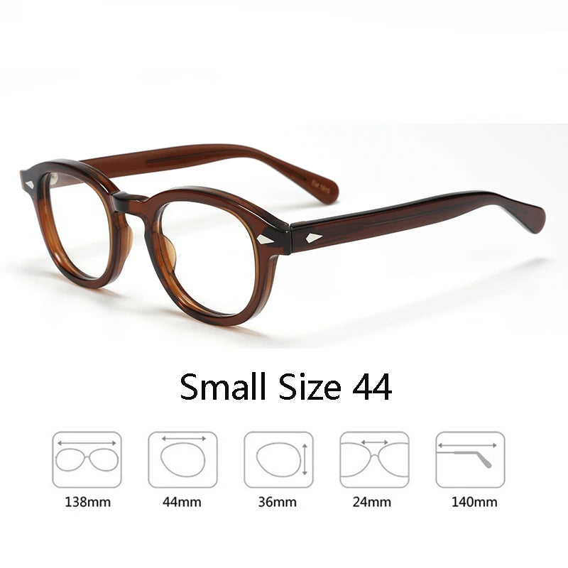 Optical Eyeglasses Frame Men Women Johnny Depp LEMTOSH Vintage Glasses Computer Acetate Spectacle Frame For Male Clear Lens