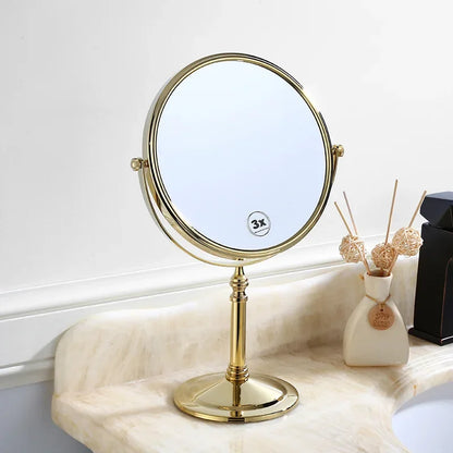 Magnification Makeup Mirror 360 Rotating Professional Desktop Cosmetic Mirror 8" Double Sided Magnifier stand