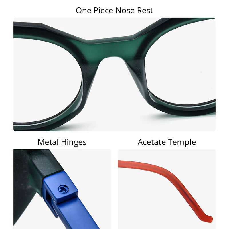 Monture de lunettes en acétate HEPIDEM pour femmes, nouvelle mode rétro 2024, lunettes œil de chat, lunettes H9369