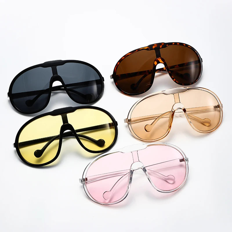 Fashion Oversized Sunglasses Women Punk Big Frame Vintage Cycling Sun Glasses Men Shades Retro Gradient Shades UV400