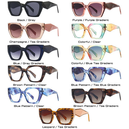 SHAUNA Retro Polygon Cat Eye Damen Sonnenbrille Fashion Brand Designer Bunter Farbverlauf Herren Sonnenbrille Shades UV400