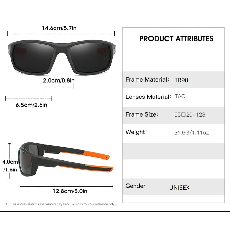 2 stück Mode Vintage Polarisierte Sport Sonnenbrille Männer Frauen Angeln Laufen Radfahren Bergsteigen Sonnenbrille UV400 Brillen