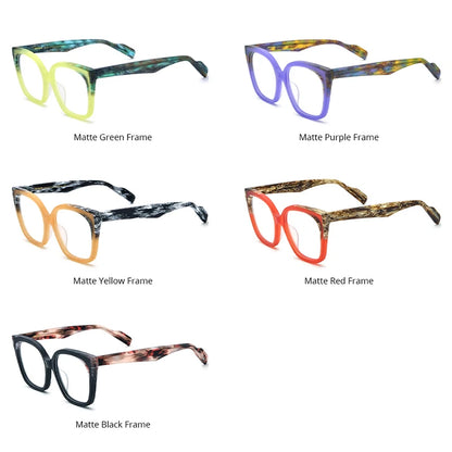 HEPIDEM Matte Acetate Glasses Men 2023 New Women Retro Square Eyeglasses Spectacles Eyewear H9347