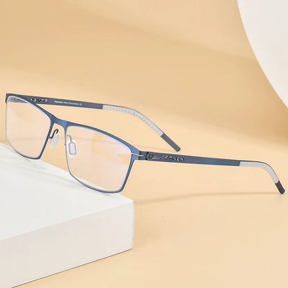 FONEX Alloy Eyeglasses Frame Men Square Glasses 2020 New Male Full Korean Screwless Eyewear 993