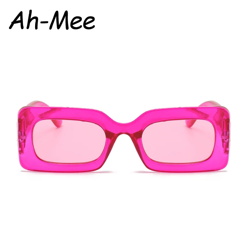 Lunettes de soleil carrées roses Y2K à monture rectangulaire pour femmes, marque rétro punk, lunettes de soleil d'été pour femmes, lunettes de soleil UV400