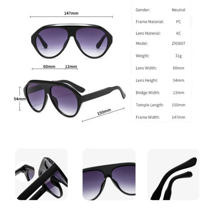 2024 New Fashion Oval Luxury Brand Sunglasses For Women Men Retro Oversized Frame Sun Glasses Trending Shades UV400 Eyeglasses