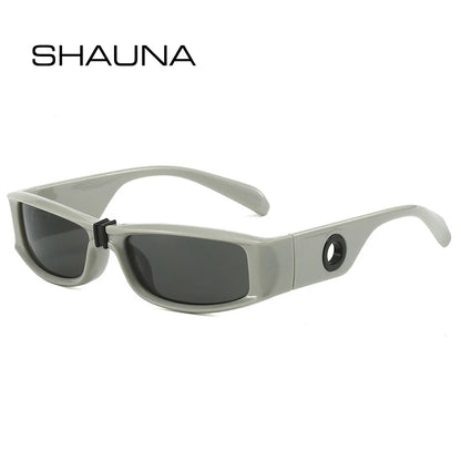 SHAUNA Retro Rectangle Sunglasses Women Fashion Y2K Shades UV400 Brand Designer Men Outdoor Sports Sun Glasses