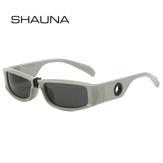 SHAUNA Retro Rechteck Sonnenbrille Damenmode Y2K Shades UV400 Markendesigner Herren Outdoor Sport Sonnenbrille