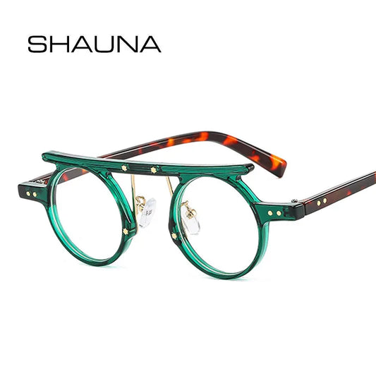 SHAUNA Vintage Kleine Runde Sonnenbrille Ins Beliebte Mode Punk Sonnenbrille Shades UV400