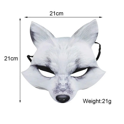 Masque de cosplay animal élégant renard blanc cadeaux masque de renard masques EVA Halloween