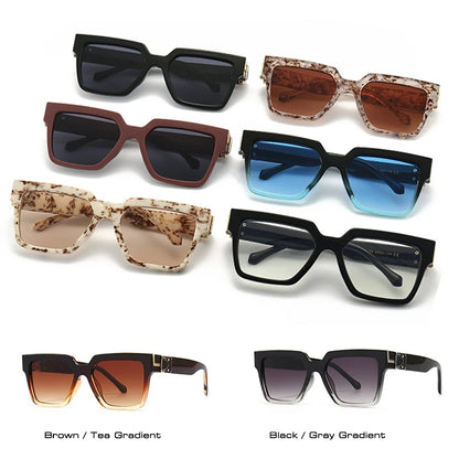 SHAUNA Retro Square Colorful Women Luxury Sunglasses Brand Designer Gradient Mirror Shades UV400 Men Trending Sun Glasses