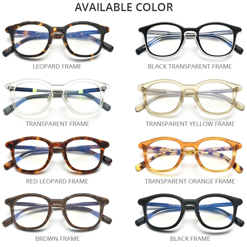 HEPIDEM Acetate Eyeglasses Men Retro Vintage Square Glasses Frame Women Spectacles Eyewear 9204