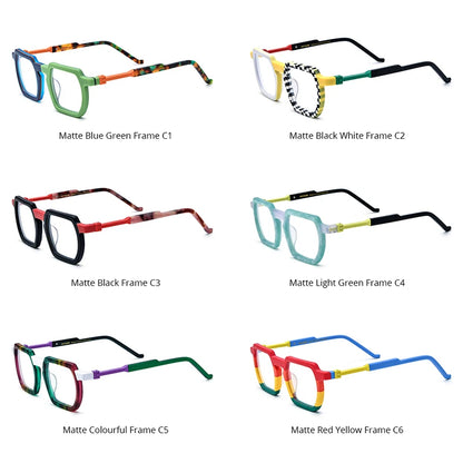 HEPIDEM Acetate Glasses Men 2024 New Women Fashion Square Eyeglasses Frame Spectacles Eyewear H9373