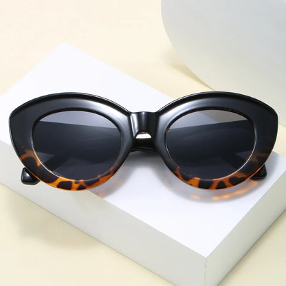 Oversized Thick Frame Cat Eye Fashion Sunglasses Woman Vintage Black Glasses Sun Glasses Female UV400 Eyewear Shades